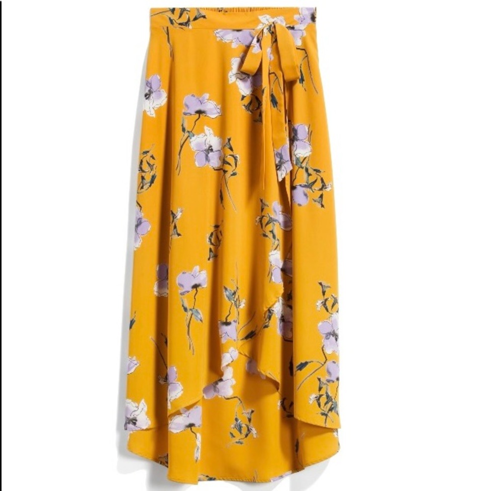 NWT!! LE LIS- Golda Faux Wrap Midi Skirt
